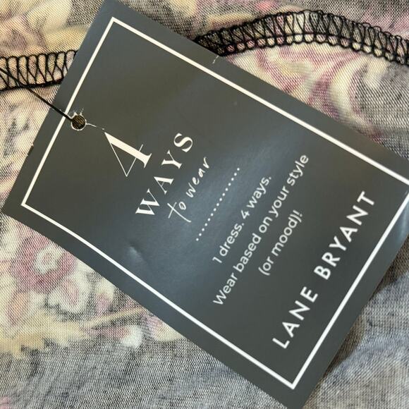 Lane Bryant 4-in-1 Convertible Maxi Dress Plus 18/20 NWT Off Shoulder Paisley - Picture 13 of 16